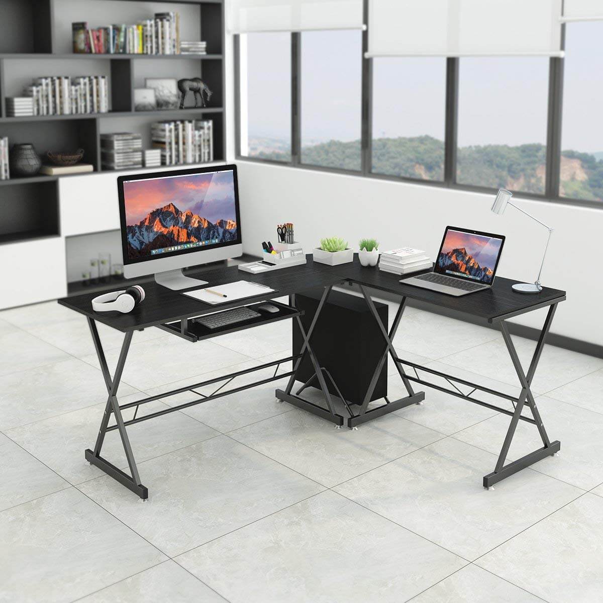 Premium Eckschreibtisch „Vision“ – Modernes L-Design für dein Home-Office